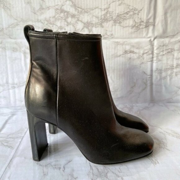 Rag & Bone Ellis Womens Ankle Boots Black Leather Side Zip Heel EU 39.5/ US 9.5 - Picture 6 of 11